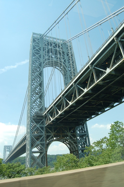 The George Washington Bridge on our way into Manhattan